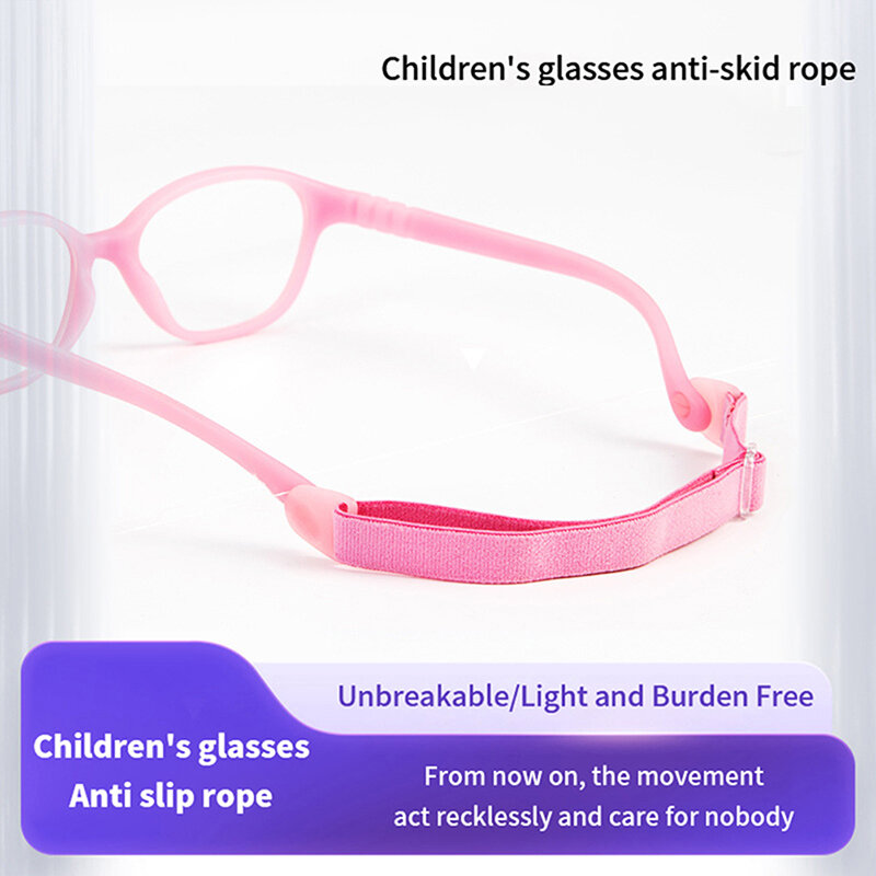 1 buah tali Kacamata anak laki-laki perempuan, pengikat kabel elastis kacamata bayi pita kepala olahraga tali pengikat kacamata anak-anak