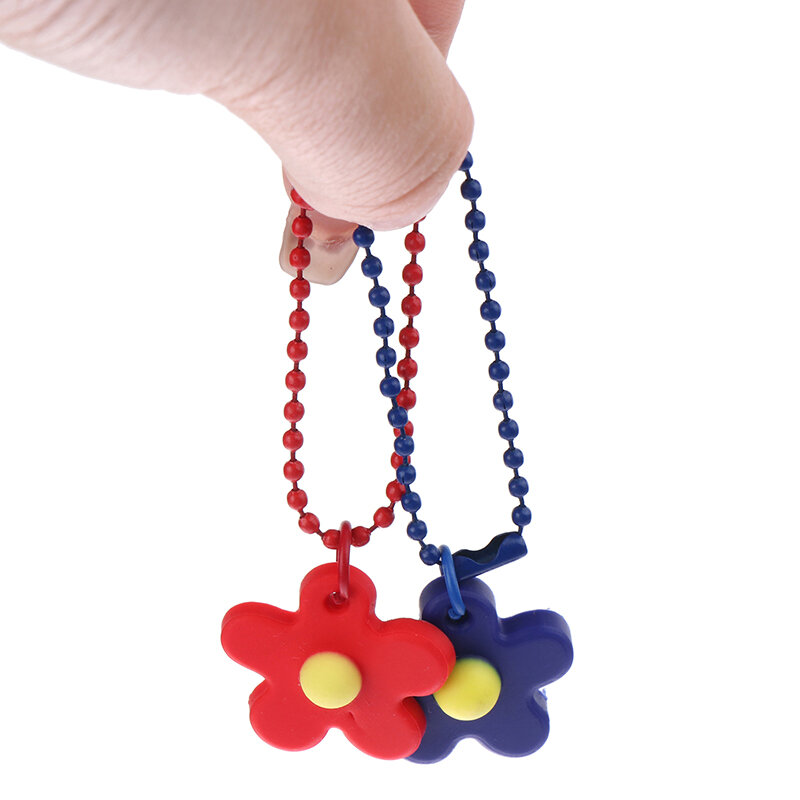 Carino colorato piccolo fiore di girasole donna auto chiave zaino ciondolo regalo ornamento portachiavi custodia per cuffie portachiavi catena del telefono