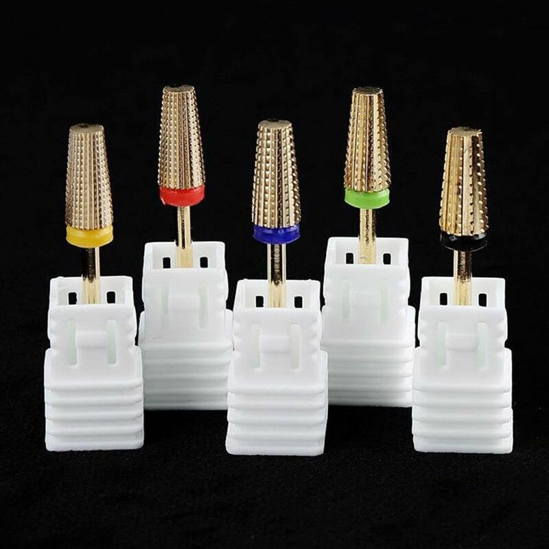Tungsten Steel Nail Drill Bits Beauty Cuticle Clean Pedicure Milling Cutter 5 in 1 Remove Nail Polish