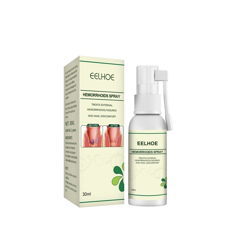 Natural Herbal Hemorroidas Spray, Poderoso Agente de Tratamento, Aliviar a Fissura Anal, Dor Inchaço, 30ml