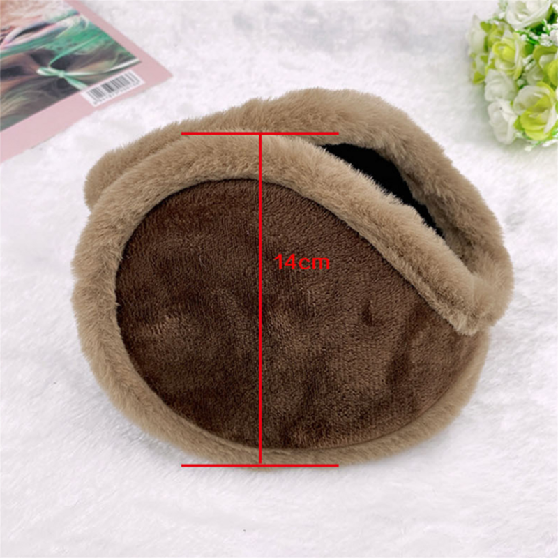 Soft Plush Winter Warm Earmuffs for Men's Outdoor Cycling Thicken Warmer Insulated Velvet Ear Protection Solid Color Ear Cover