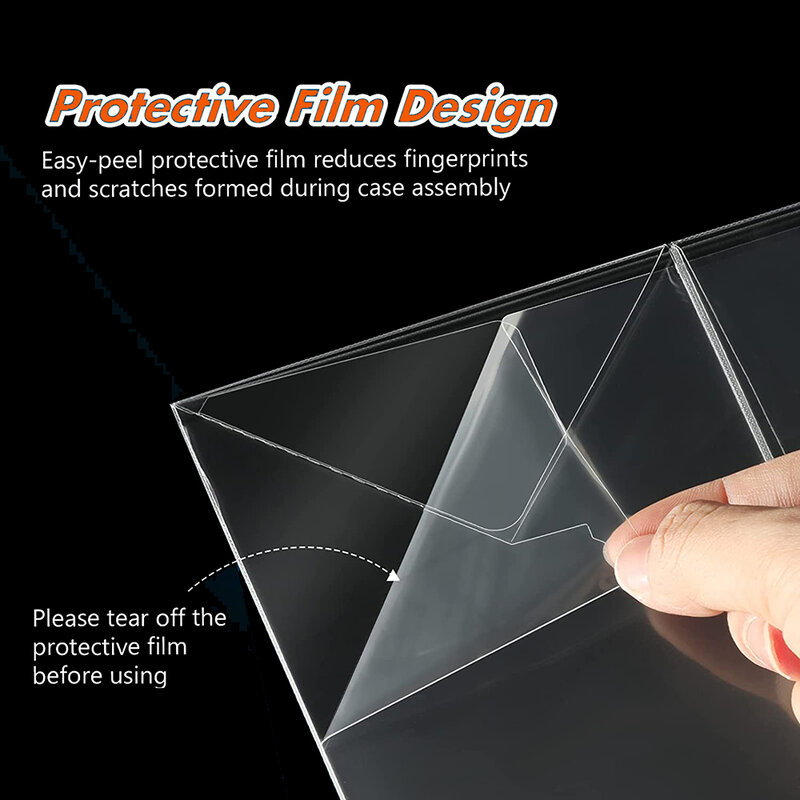 ビニールフィギュア用透明プロテクターケース,収集品用ガラス,4インチ,5ユニット