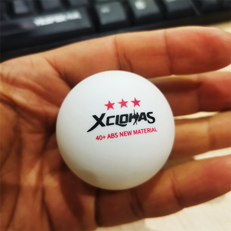 XCLOHAS-Balle de tennis de table, 3 étoiles, 40mm de diamètre, 2.8g, nouveau matériau, plastique ABS, ping-pong, pour l'entraînement