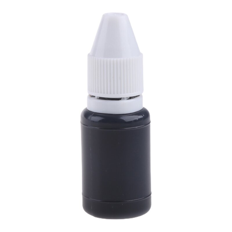 Sello de protección negro de 10 ml, diseño de punta de aguja de tinta recargable, fácil de usar, para la mayoría de rodillos de protección antirrobo de identidad