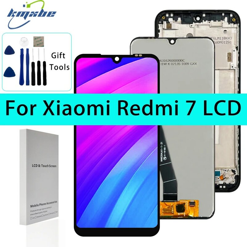 Pantalla LCD Original de 6,26 pulgadas para móvil, montaje de digitalizador con pantalla táctil con marco para Xiaomi Redmi 7, M1810F6LG, M1810F6LH