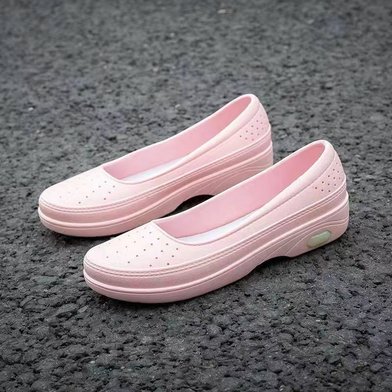 New Women's Summer Shallow Rain Shoes Soft Sole Non Slip Waterproof Low Heel Waterproof Work Shoes Free Shipping Nurse Shoes