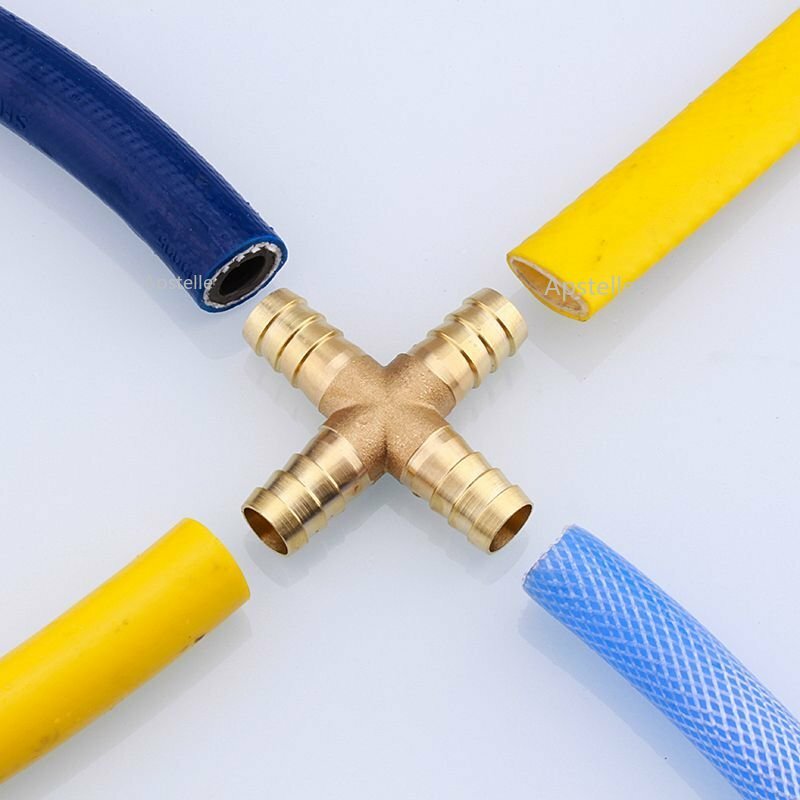 Barbed Pipe Fitting Coupler Connector Adapter for Fuel Gas Water 4mm 5mm 6mm 8mm 10mm 12mm 16mm 19mm Hose Barb Elbow Brass
