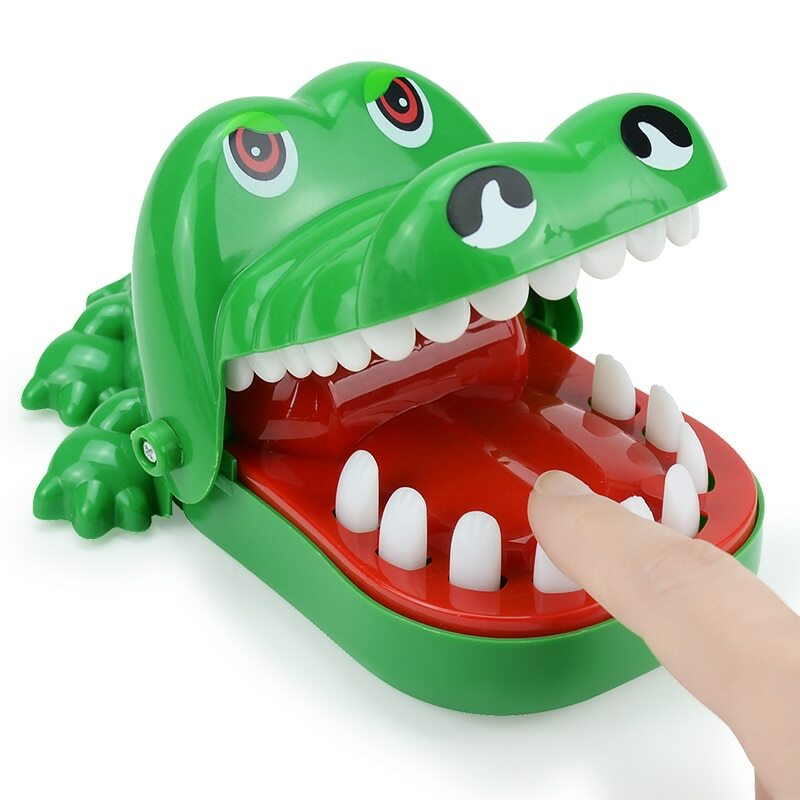 Jouets dents de crocodile pour enfants, alligator mordant les doigts, jeux de dentiste Jeu de farces porte-bonheur pour enfants, drôle, fête, jouets pour enfants