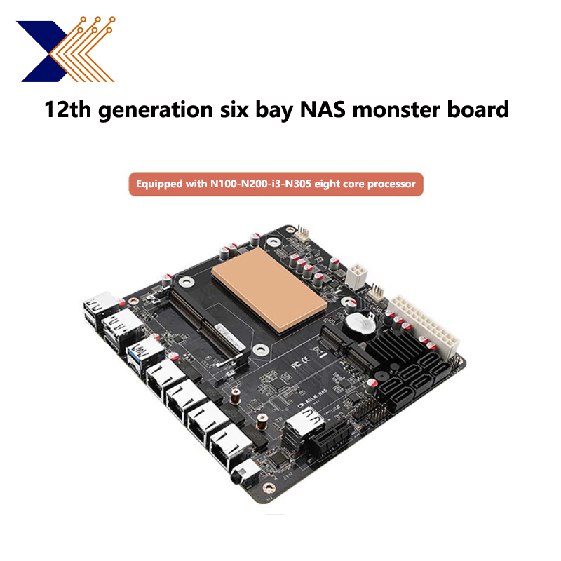 CWWK N100/i3-N305 enam-bay NAS monster board 2 * M.2 NVMe 6 * SATA3.0 4 * Intel 2.5G port Ethernet HDMI + DP 4K @ 60HZ ITX motherboard