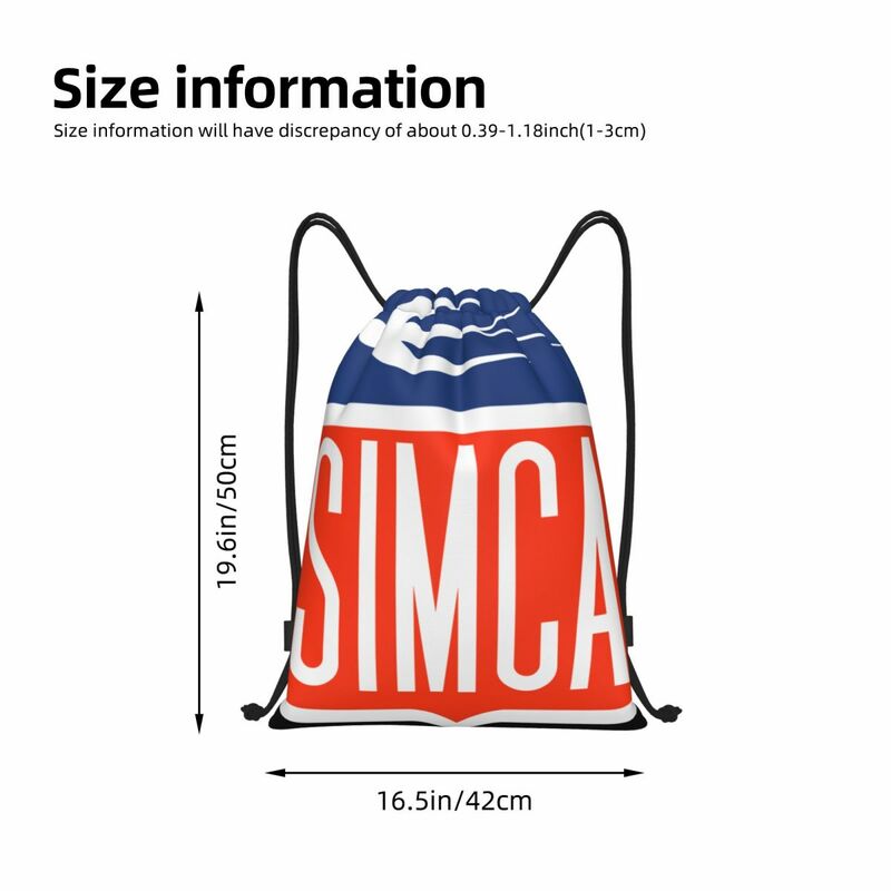 SIMCA AUTOMOTIVE Portable Drawstring Bags Backpack Storage Bags Outdoor Sports Traveling Gym Yoga