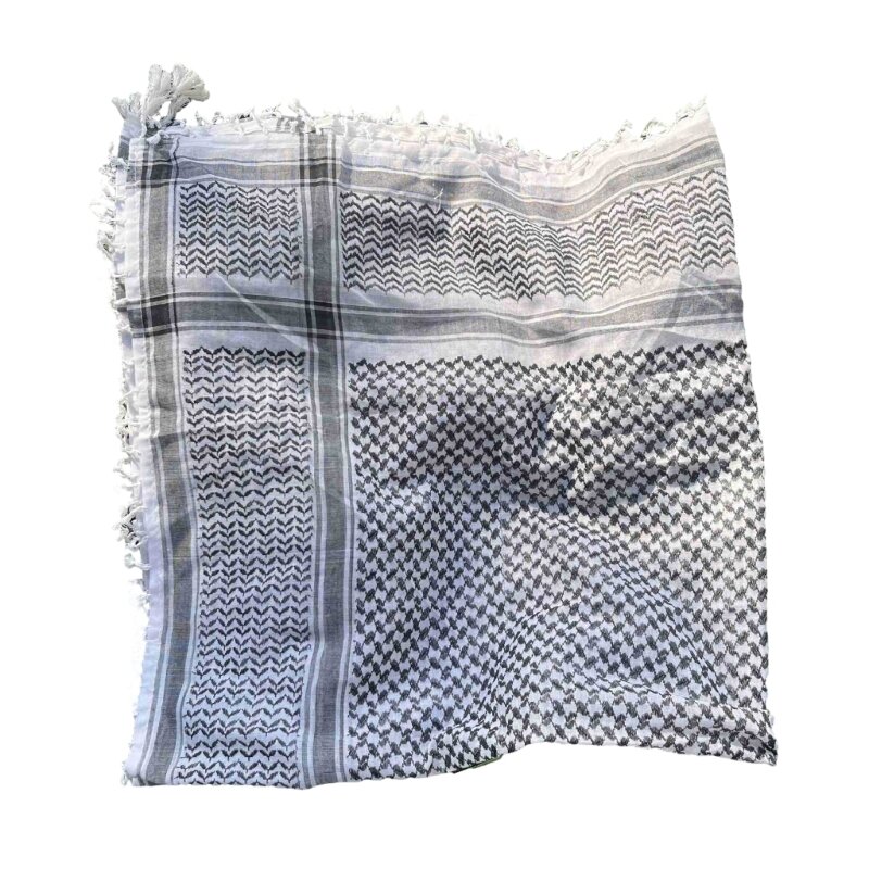 Арабский шарф, черный жаккардовый квадратный шарф с решеткой, многоцелевой куфия для взрослых, Прямая поставка