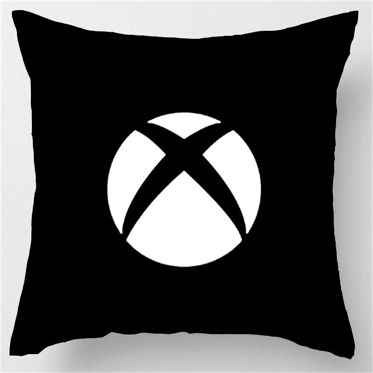 블랙 아트 디자인 Xbox 버튼 던지기 베개 케이스, 참신한 게임 장식 쿠션 커버, 멋진 게임 게이머 선물, 홈 장식