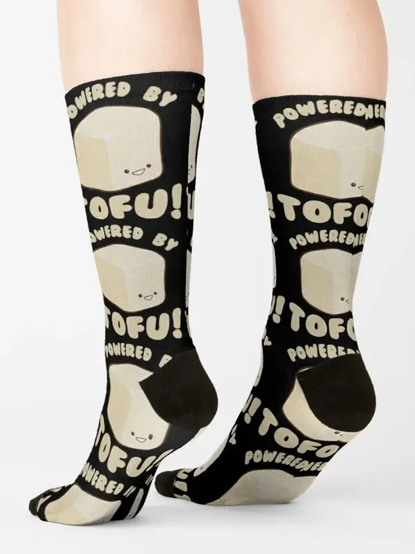 Angetrieben von Tofu veganen Socken Halloween beheizte Lauf Herren socken Luxus Damen