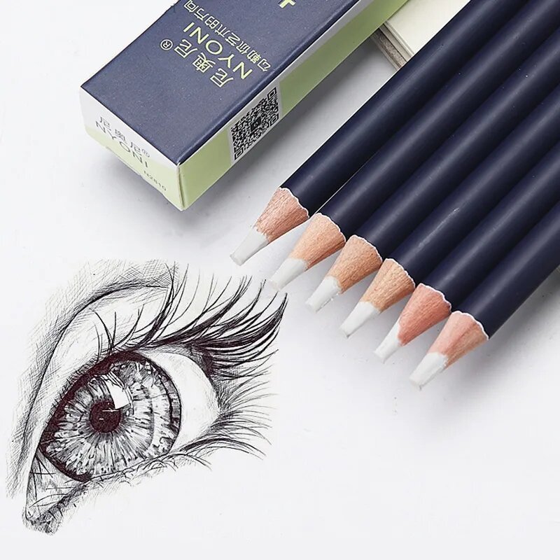 NYONI-Gomme à crayon en caoutchouc, pointe de stylo, gomme à crayon de haute précision pour manga, fournitures d'art en surbrillance, type N2810, 1 PC, 3 PCs, 6PCs