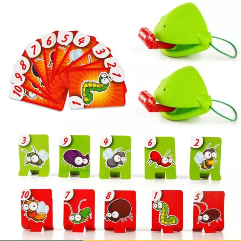 Funny Frog Mouth Tongue Table Game Greedy Snake Anole Lizards Play Competitive Parent-child Interactive Table Children's Toys