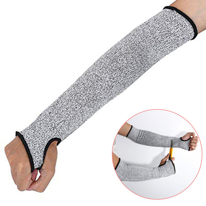 1 buah tingkat 5 HPPE lengan lengan tahan potong anti-tusukan perlindungan kerja penutup lengan untuk pria wanita