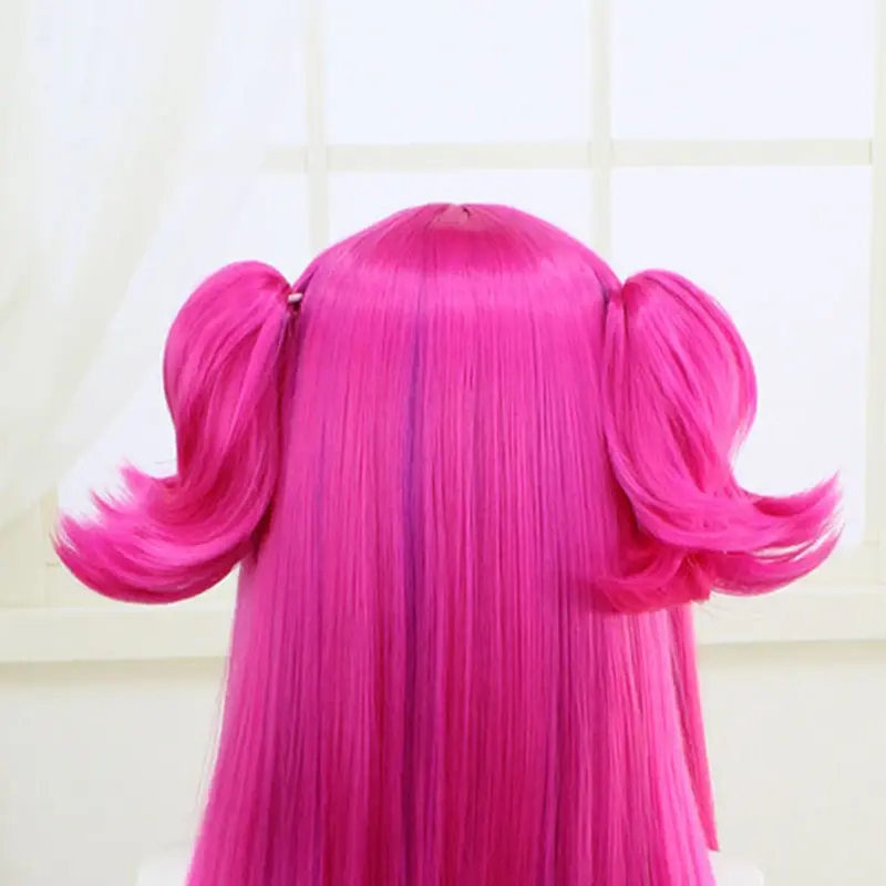Peluca de Cosplay de Alune Game Heartsteel para mujeres adultas, pelo largo degradado rosa y morado, resistente al calor, pelucas sintéticas para Halloween