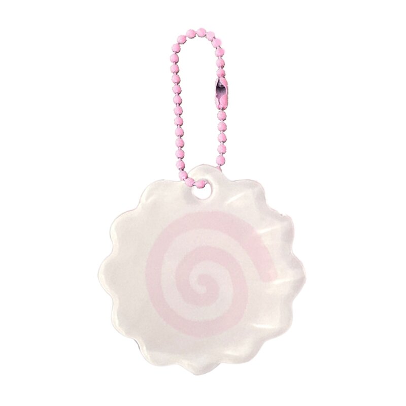 Mini llavero de acrílico rosa con forma de rollo de calamar, adorno colgante, colgantes encantadores para monedero, bolso, mochila para niñas y mujeres