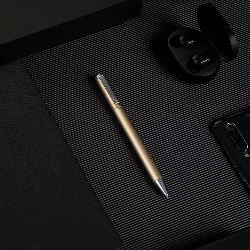 Deli Nusign-Bolígrafo de Gel giratorio de 0,5mm, bolígrafo de punta fina, tinta negra, escritura suave, duradero, para negocios, oficina y escuela