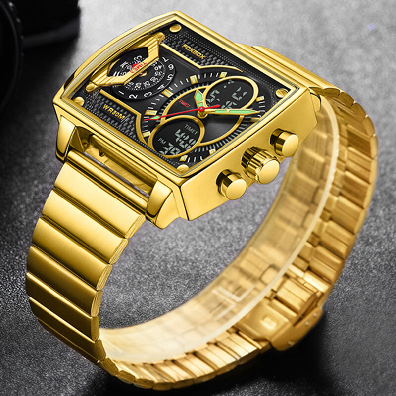 LIGE męski zegarek duża tarcza pasek ze stali nierdzewnej data męskie biznesowe męskie zegarki wodoodporne luksusowe męskie zegarki na rękę dla mężczyzn