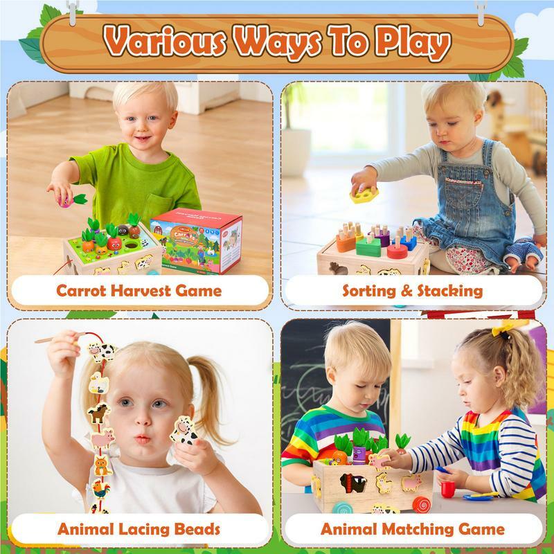 Farm Sorting Toy para Educação Precoce, Montessori Toy, Sorting Toy para Pré-Jardim de Infância, Exercício, Pensamento Mental para Interação