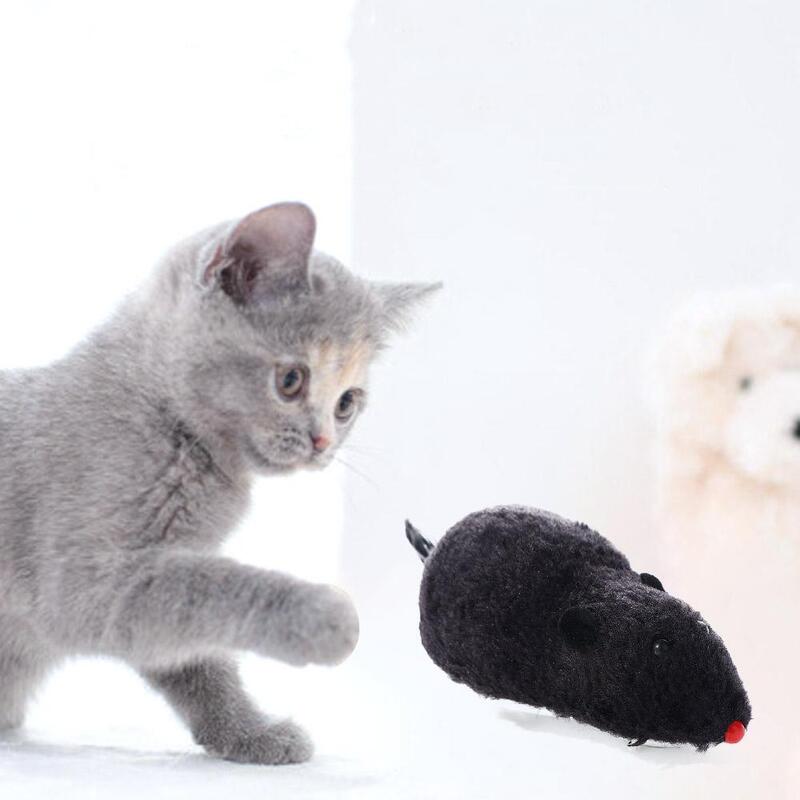Materiały kreatywne akcesoria produkty dla zwierzaka domowego symulacja szczura moc nakręcana zabawka nakręć zabawki dla kota i psa zabawka pluszowa mysz zabawka