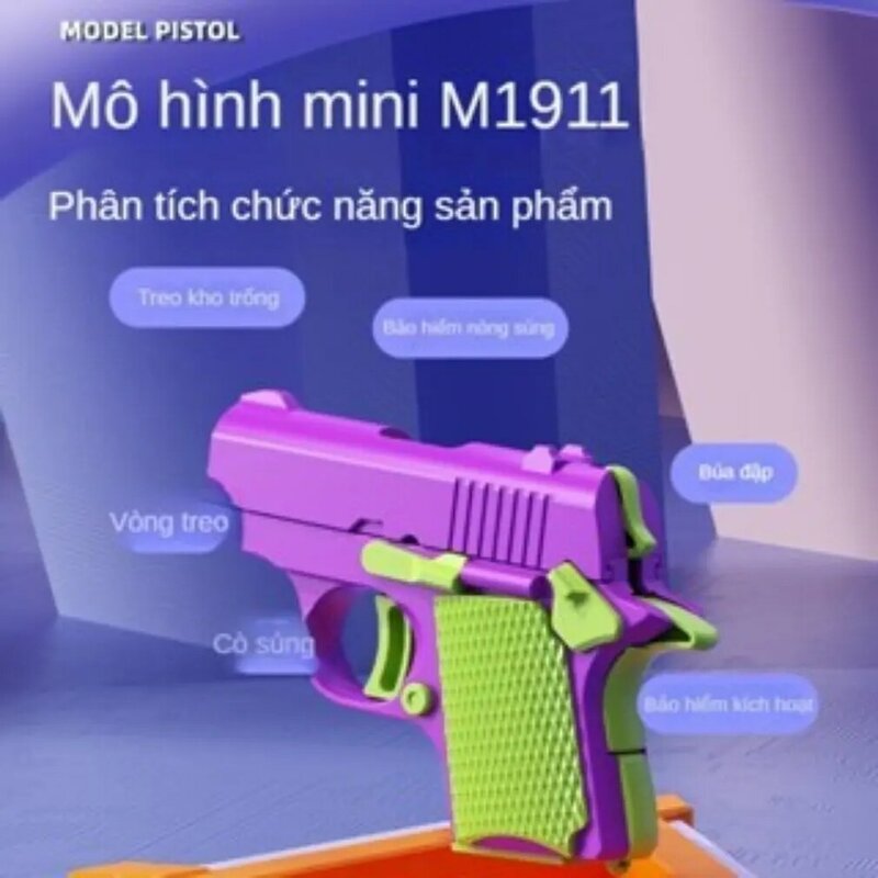 Мини-модель игрушечного 3d-пистолета, Гравитационный прямой прыжок, мини-игрушечный пистолет, безобжигающий куб, стандартный нож, детская игрушка для снятия стресса, рождественский подарок