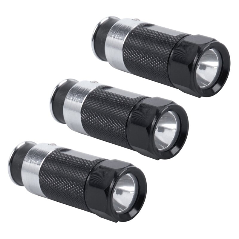 Mini lampes de poche LED rechargeables pour voiture, allume-cigare Laguna, 3 pièces