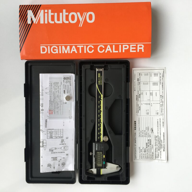 Jepang Mitutoyo Caliper Digital, alat pisau Vernier Caliper elektronik LCD 150mm 500-196-30