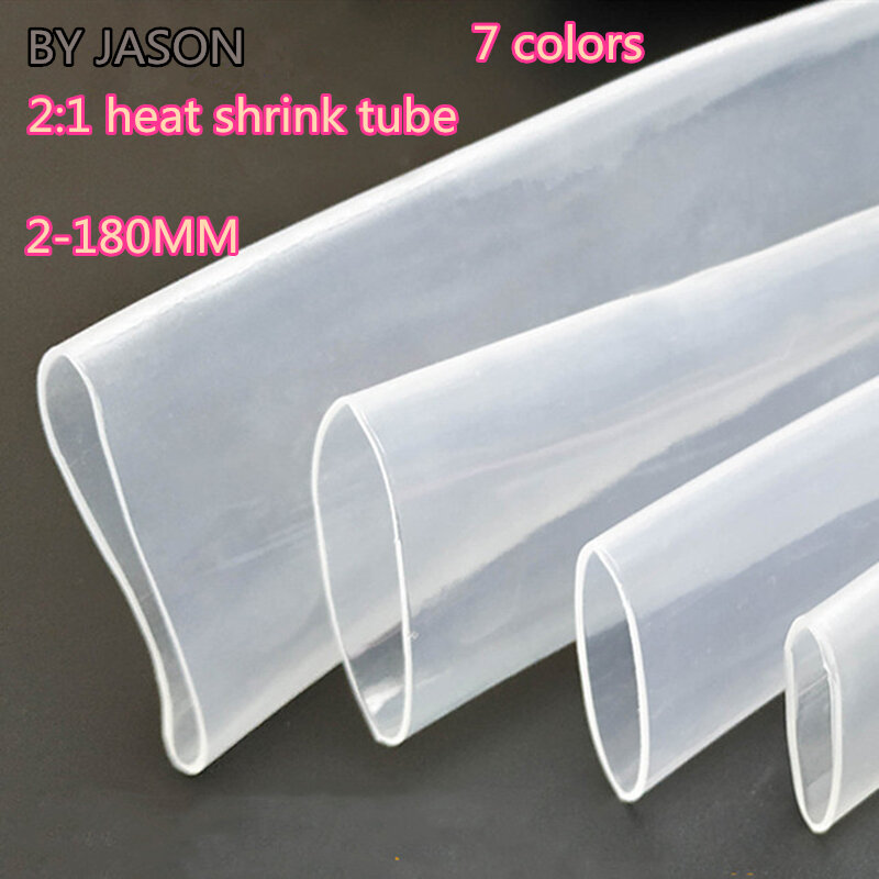 Tubo Transparente Heat Shrink, Limpar Shrinkable Tubing Wrap Wire, Kit 2:1, Conector de Venda de Fio, 1 Metro