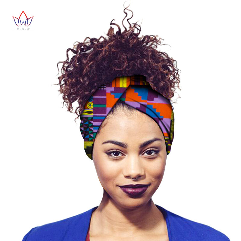 Africa Ankara Print Bandana Headscarf for Women BINTAREALWAX African Women Cotton Headbands Casual Fashion Style wyb736
