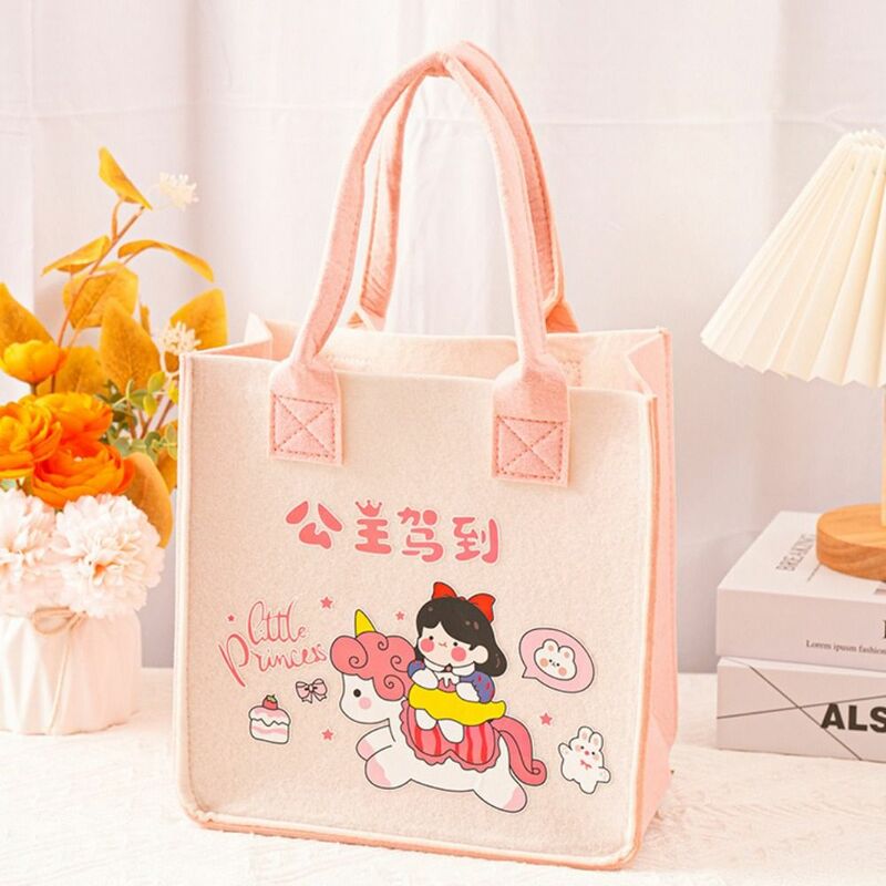 Симпатичная сумка через плечо, модная фетровая сумка большой вместимости, сумка для мамы, женская сумка для девочек
