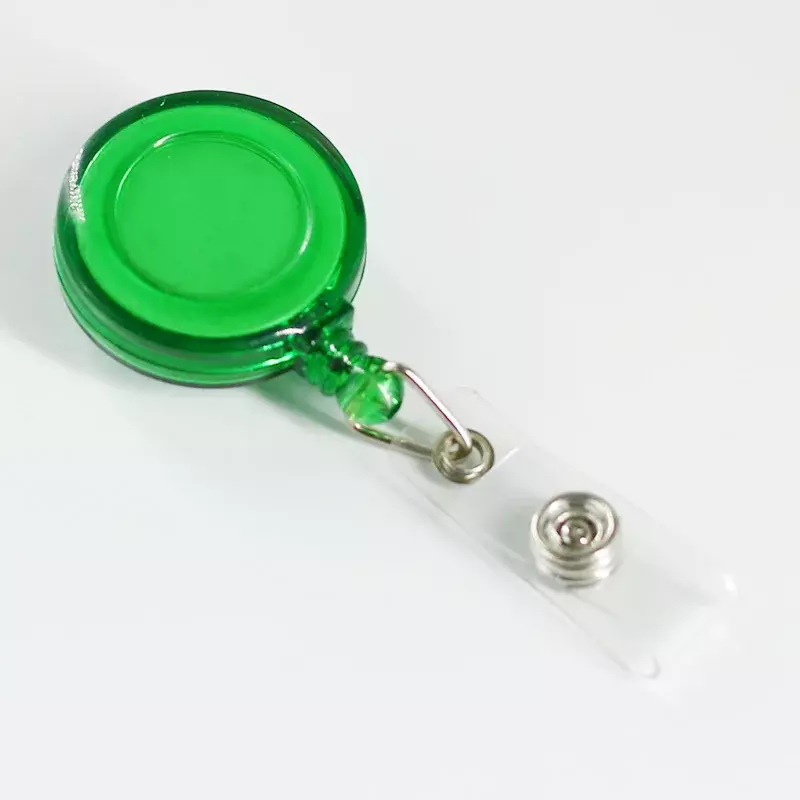 1pc Translucent Retractable Badge Reel Chest ID Tag Clip Anti-lost Staff Pass Employee's Work Card Clips Badge Reels Card Reel