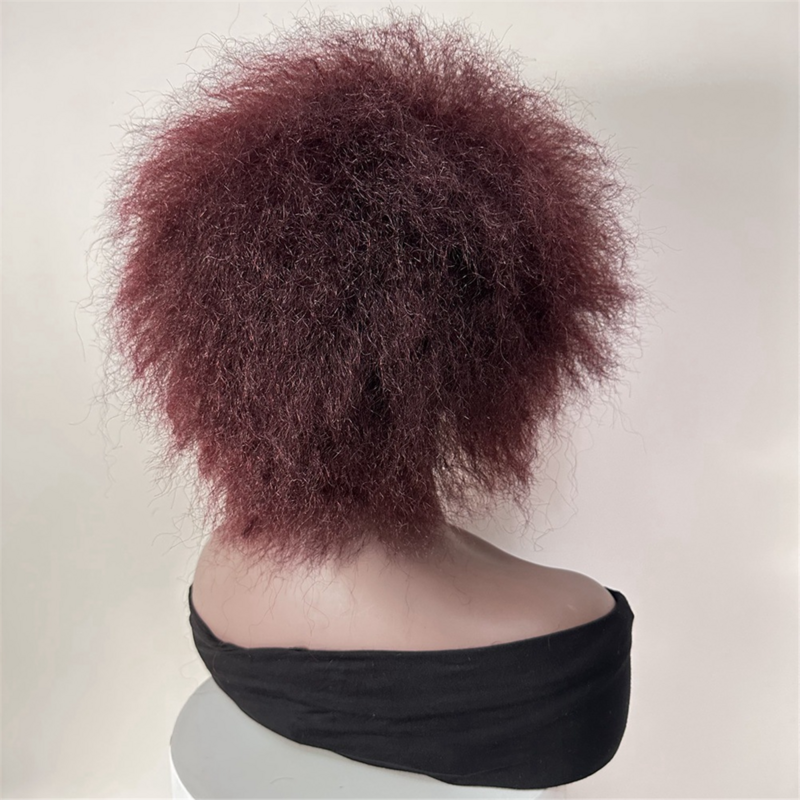 Krótkie peruki z kręconymi włosami do peruka damska peruki z naturalnym czarnym krótkim Curl, B
