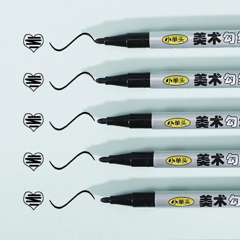 Масляная Водонепроницаемая Черная гелевая ручка 1,2 мм, DIY граффити, эскизные маркеры, канцелярские принадлежности, отжимные школьные принадлежности