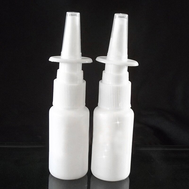 Pulverizador nasal plástico recarregável, frasco do nariz da névoa, 10ml, 10 PCes