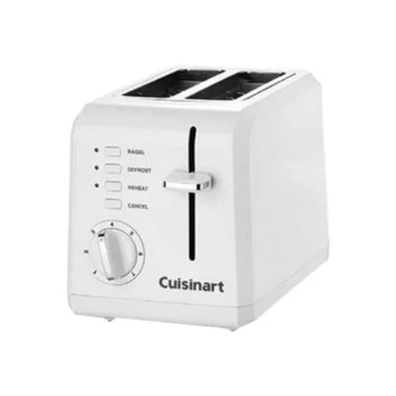 Cuisinart Plastic Compact 2 Slice White Toaster