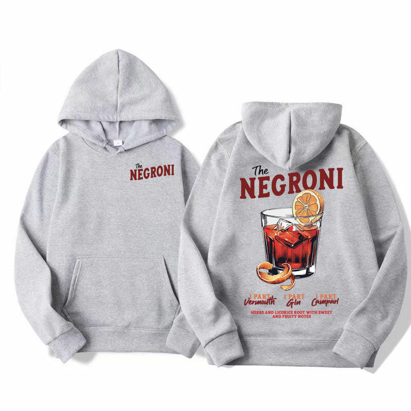 Die negroni Unisex Hoodie lustige Cocktail themen orientierte Geschenk Herren bekleidung Gothic Sweatshirt Vintage Mode übergroße Pullover Hoodies