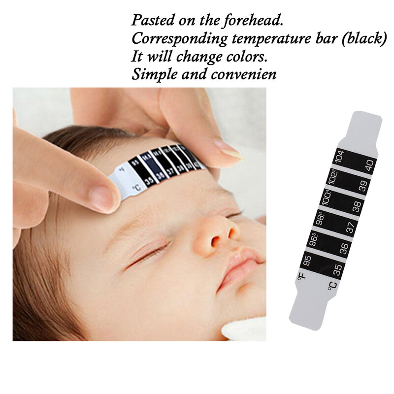 Stiker termometer dahi anak, stiker temperatur tampilan Digital LCD untuk alat perawatan bayi anak-anak