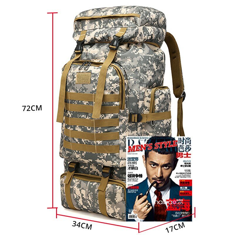 Военный мужской дорожный рюкзак rilistart, тактический альпинистский походный Камуфляжный многофункциональный рюкзак, военный рюкзак