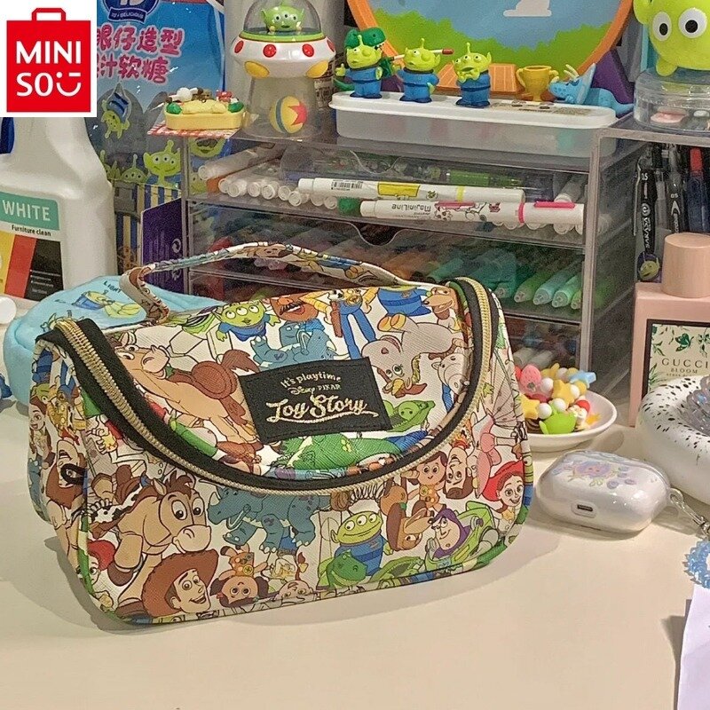 Historia zabawka z kreskówki MINISO Disney torba do przechowywania na suwak studenta codzienne potrzeby kosmetyczka prania wielofunkcyjna torebki