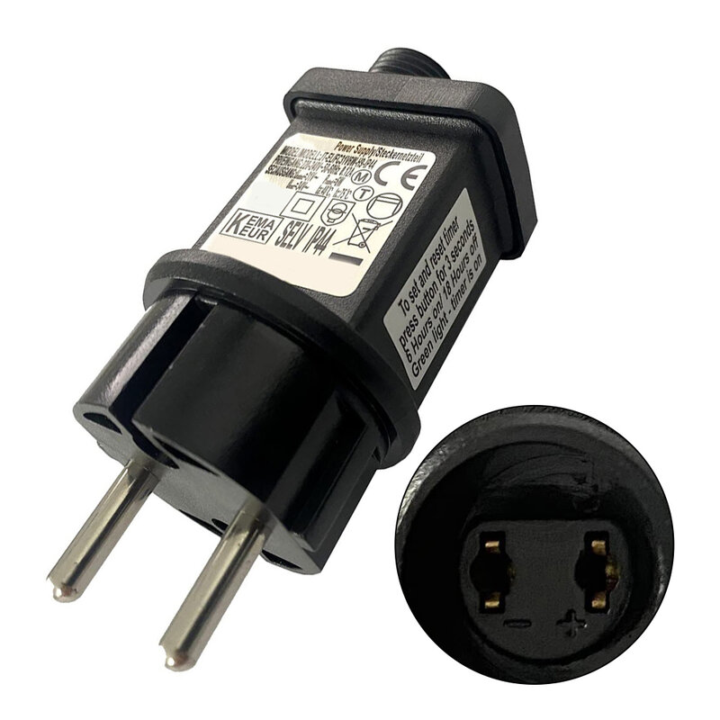 Adaptor tali lampu LED 31v 6W, adaptor catu daya IP44 pengganti Transformer LED untuk lampu peri dengan fungsi memori