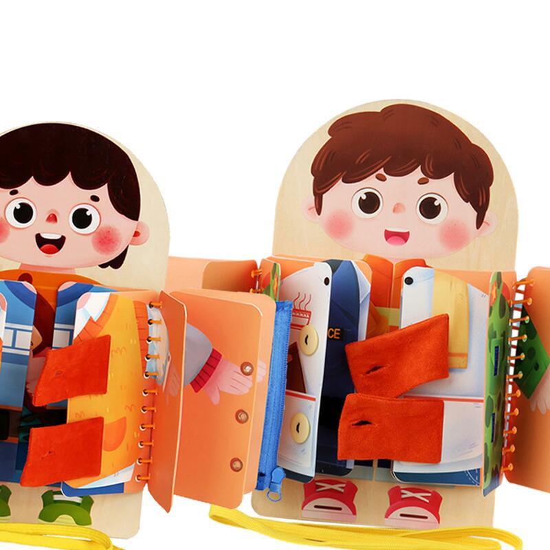 Interactive Dressing Skills Development Board for Children - Educational Toy Set