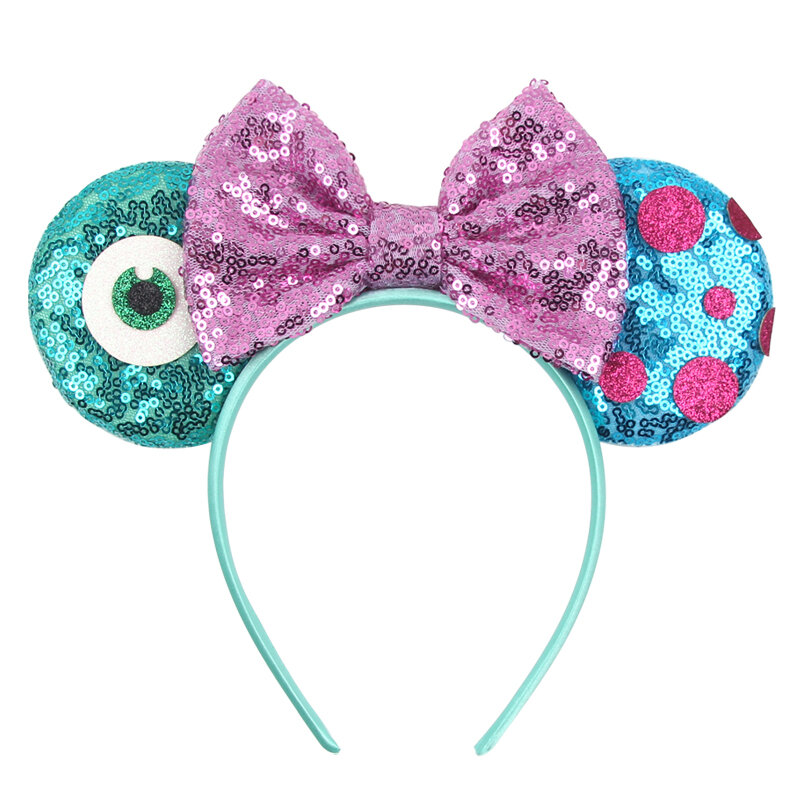 Diadema con orejas de Disney para mujer, diadema de Minnie Mouse, Monster Inc, personaje de dibujos animados, Cosplay, accesorios para el cabello, fiesta para niños, novedad
