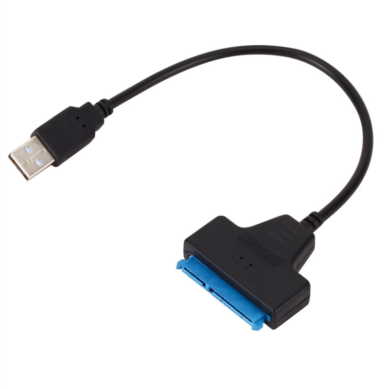 USB 2.0 SATA 3 cabo adaptador, até 6 Gbps, suporta 2.5 "HDD externo, SSD disco rígido, 22 pinos, cabo Sata III