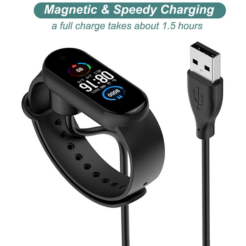 Charger for Amazfit Band 5, Xiaomi Mi Band 7/6/5, Replacement USB Magnetic Charging Cable Cord Accessories for Mi Band 7/6/5