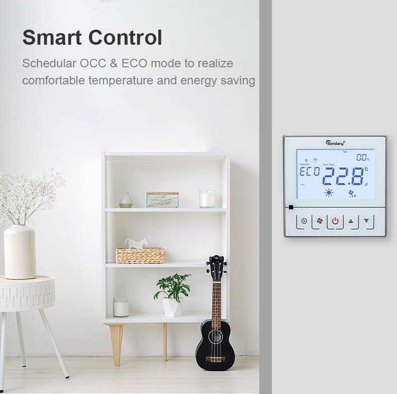 Bandary-Thermostat de Chaleur Domestique, avec Télécommande, le Meilleur, Intelligent, Facile, Manuel, Wifi