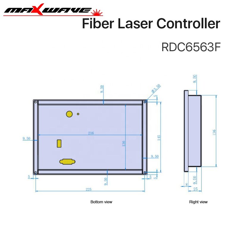Pannello di controllo del sistema di controllo della macchina da taglio Laser a fibra originale Ruida RDC6563F BM138