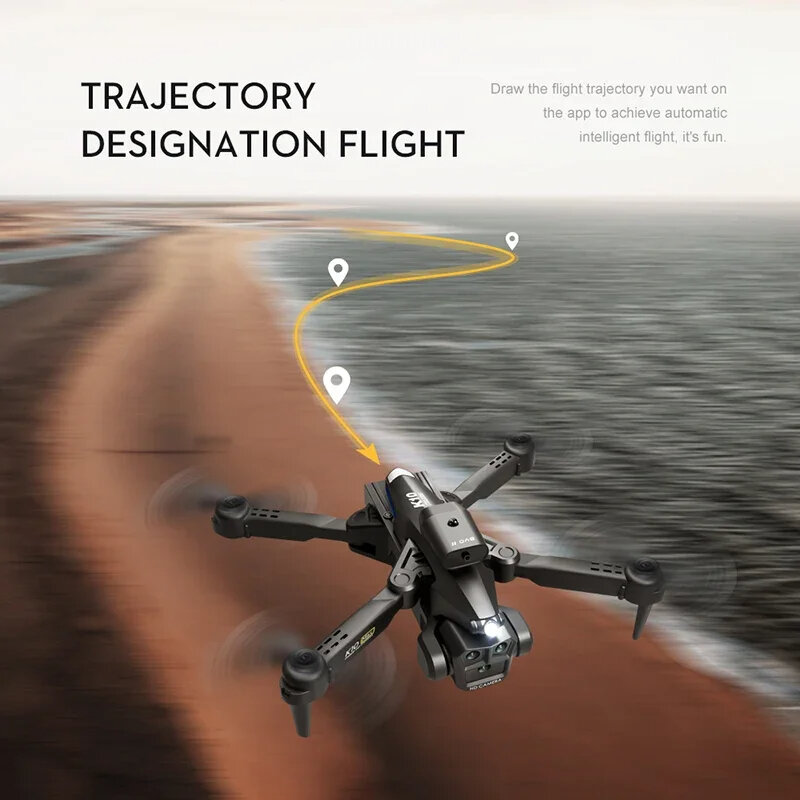 Lenovo-Profissional HD Dual Camera Drone, GPS Obstáculos Evitar Drones, Megafone Remoto, Quadcopter Toy, UAV RC, 9000m, K10Pro Max, 8K