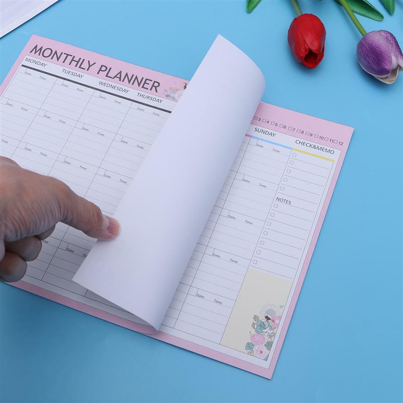 Diário To-Do Planner para Desk, Task Organizer Pad, Wall Calendário Mensal, Weekly Planner, Folha, 20 folhas